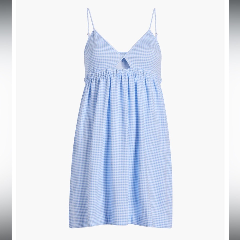 Hill House Aurora Sleep Dress Power Blue Gingham size M new with tags! - Picture 3 of 10